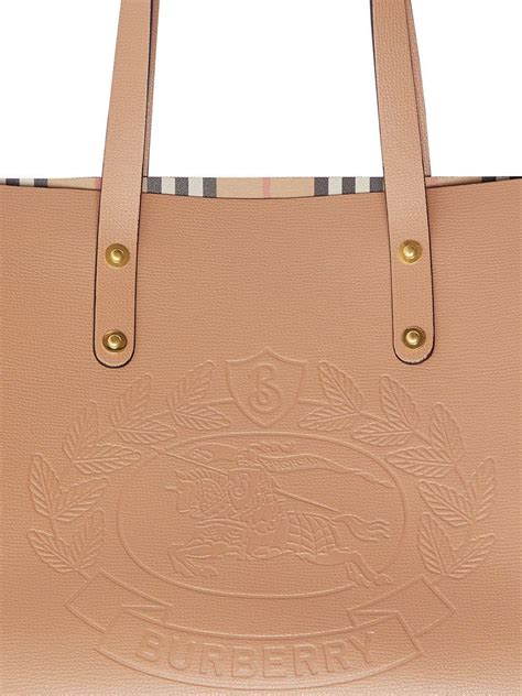 burberry embossed crest tote|Burberry Small Embossed Crest Leather Tote .